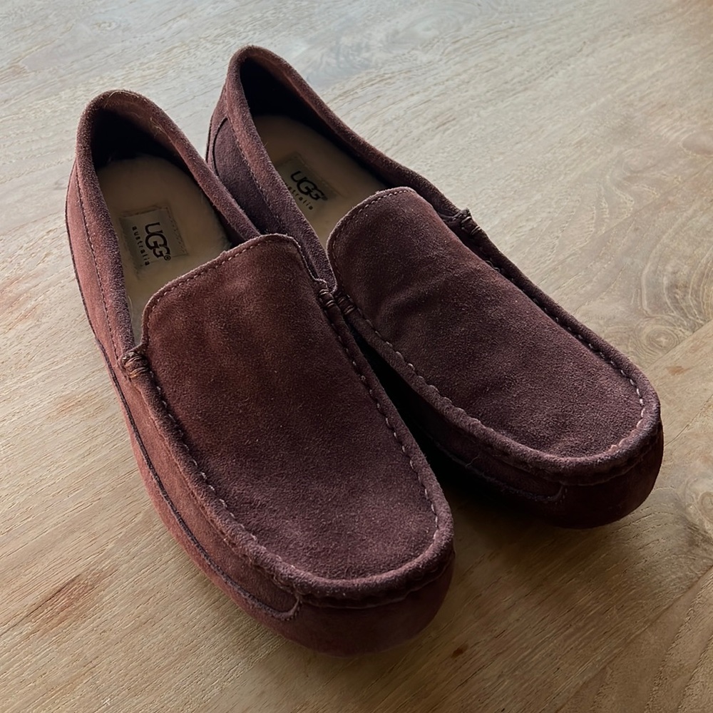 UGG Australia Moccasins Alder Faux Shearling Lined Suede Slipper